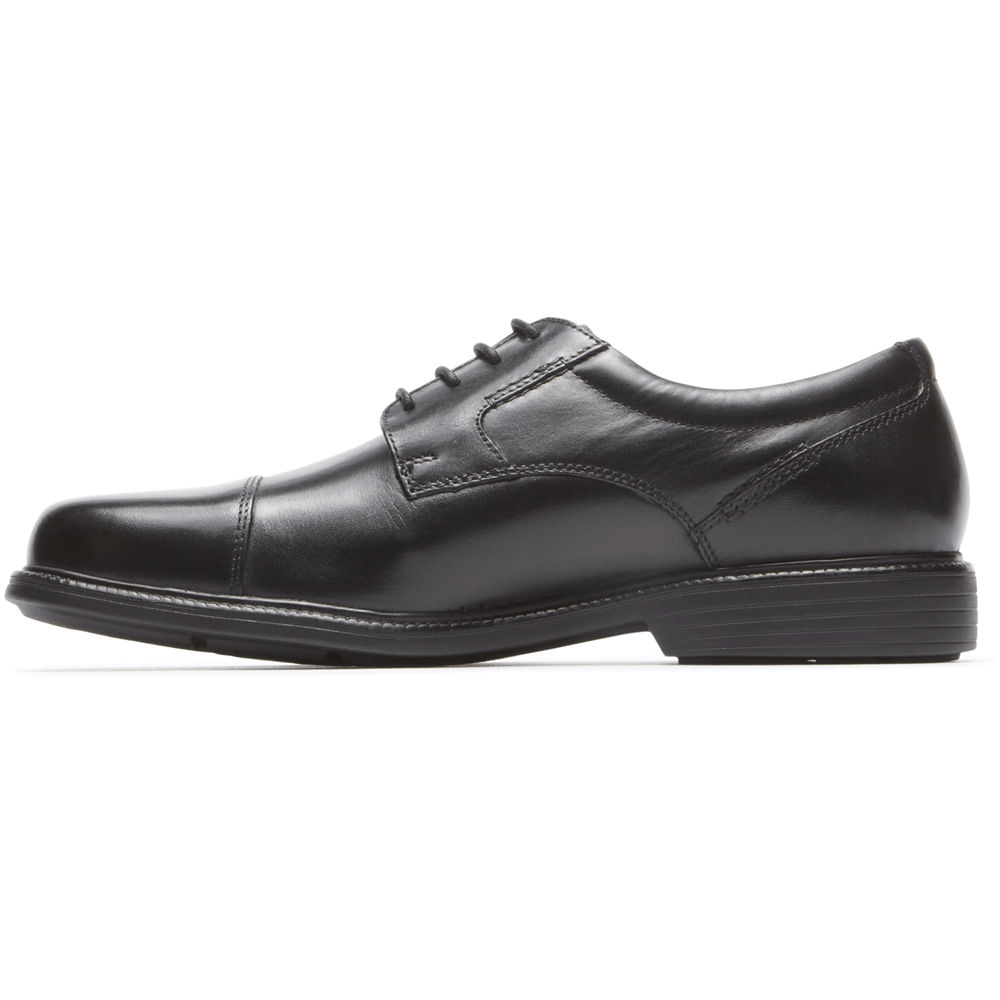 Rockport Mens Charles Road Cap Toe - Oxfords Black - XBP094213